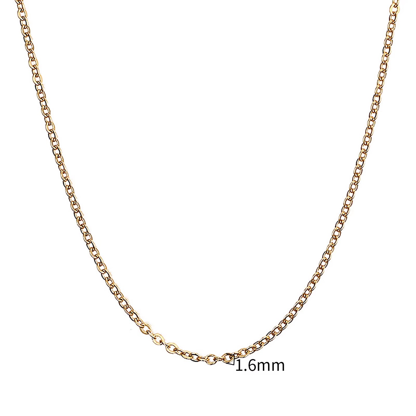 Figaro Chain Necklace Stainless Steel Link Gold Color Choker Necklace Layered Women Girls 14" 18" 20" 24"