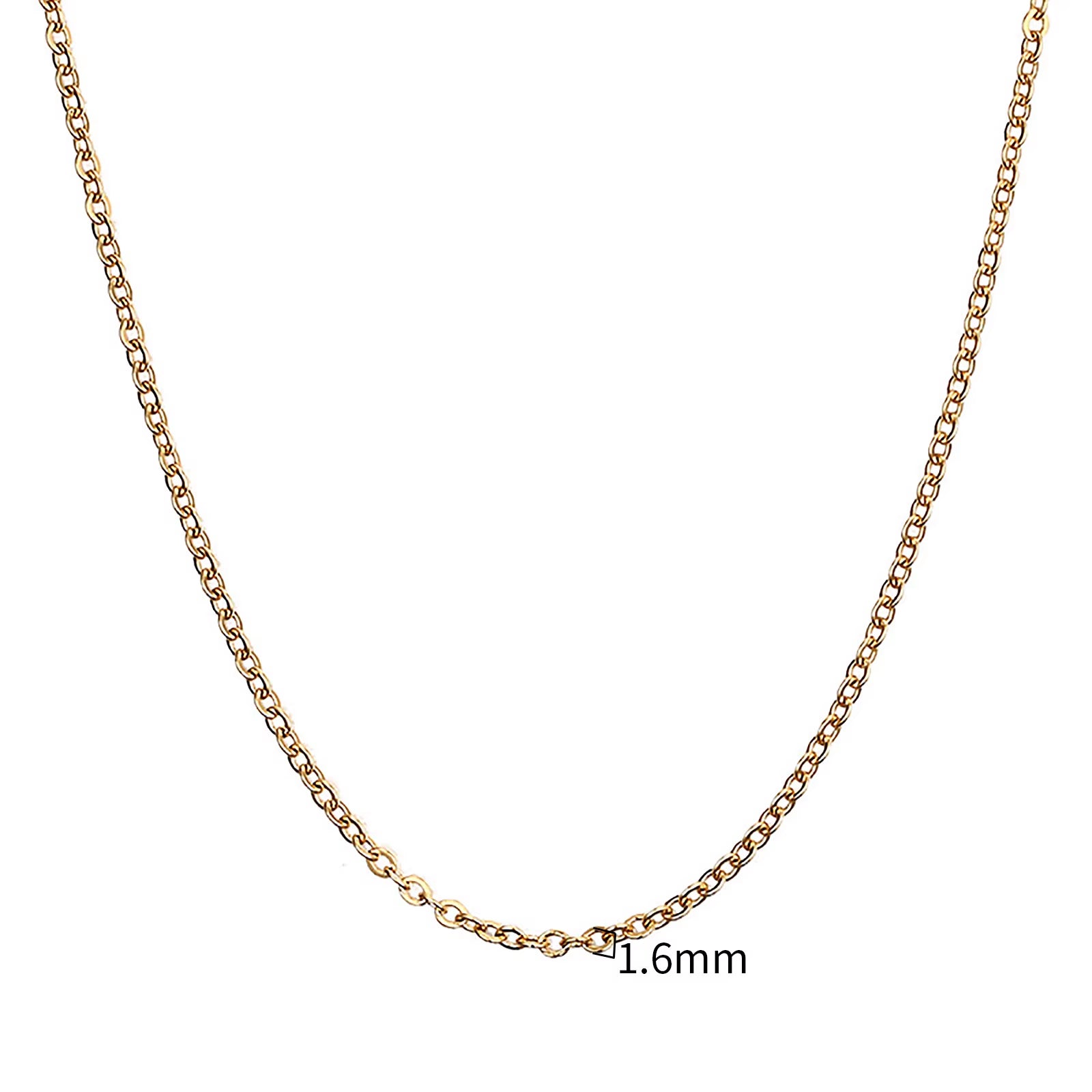 Figaro Chain Necklace Stainless Steel Link Gold Color Choker Necklace Layered Women Girls 14" 18" 20" 24"