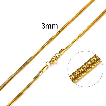 Figaro Chain Necklace Stainless Steel Link Gold Color Choker Necklace Layered Women Girls 14" 18" 20" 24"