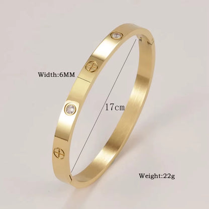 Stainless Steel Cuff Bracelets Bangles for Women Fashion Jewelry Charm Jewelry Accessories Crystal Bracelet Love