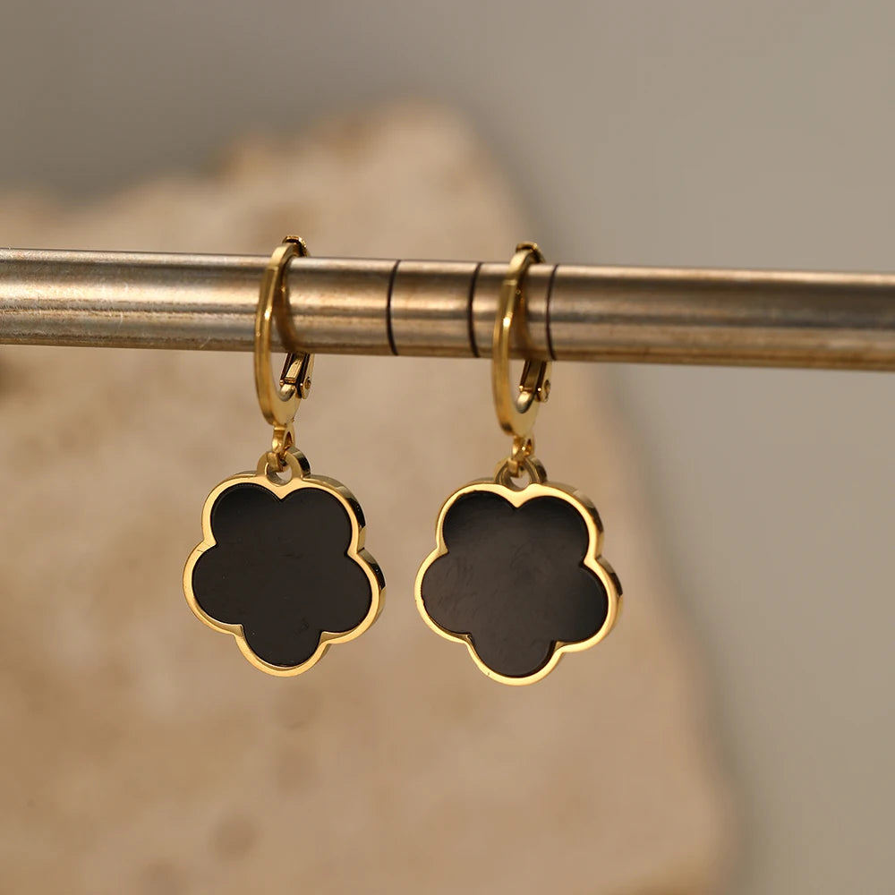 Black Clover Drop Earrings