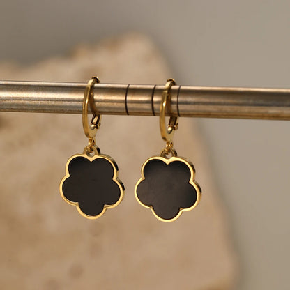 Black Clover Drop Earrings