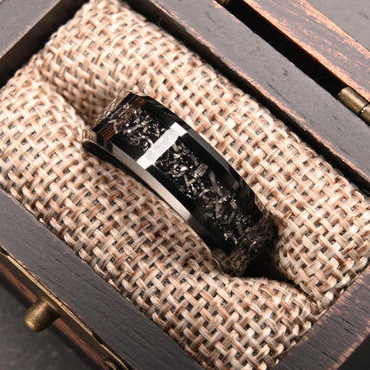 Black Meteorite Tungsten Band