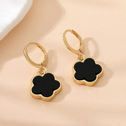 Black Clover Drop Earrings