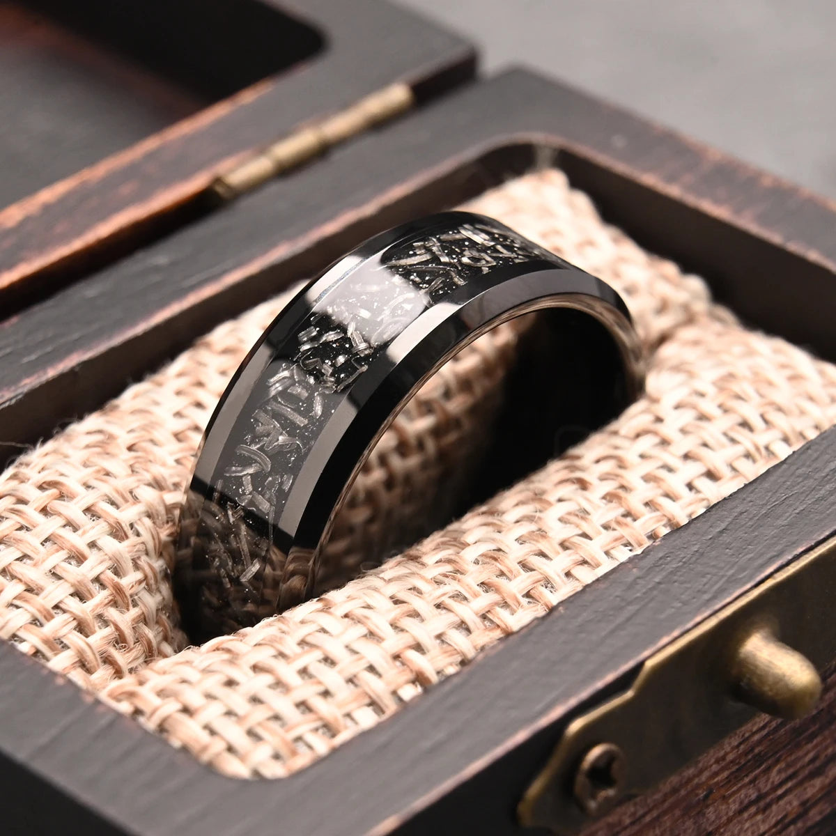 Black Meteorite Tungsten Band