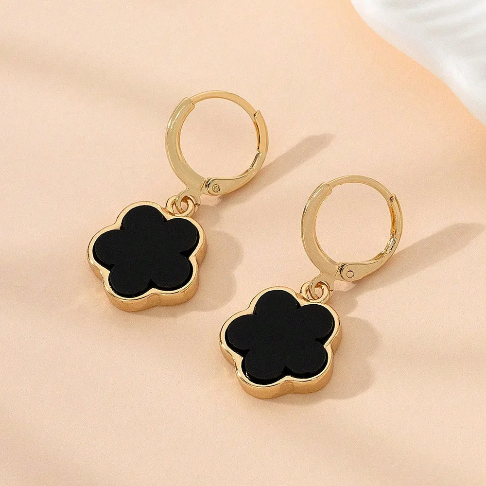 Black Clover Drop Earrings