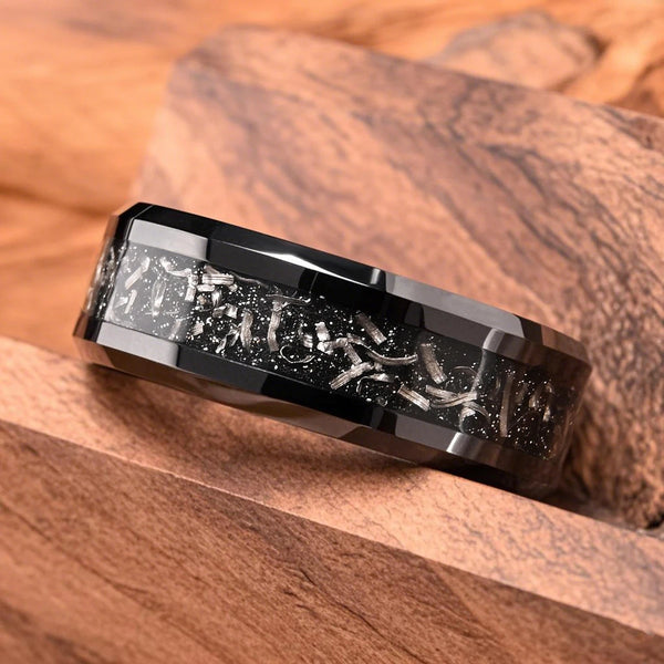 Black Meteorite Tungsten Band