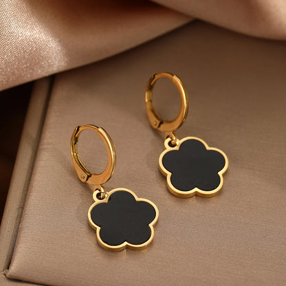 Black Clover Drop Earrings