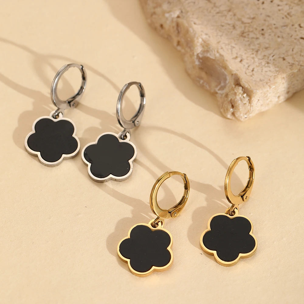 Black Clover Drop Earrings