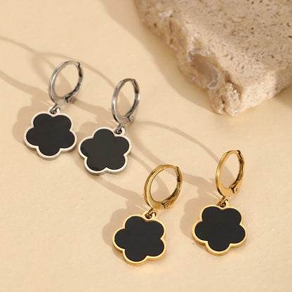 Black Clover Drop Earrings