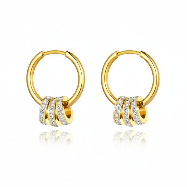 Crystal Ring Hoop Earrings