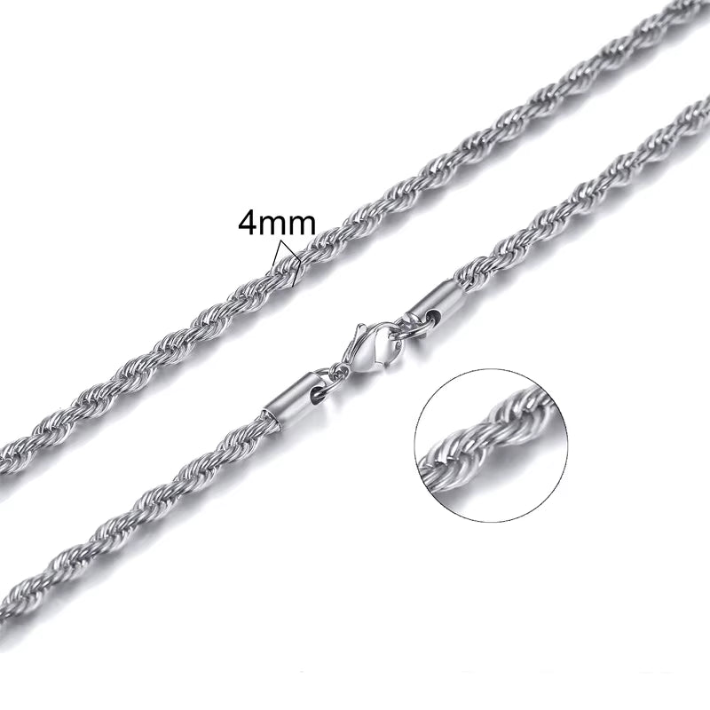 Figaro Chain Necklace Stainless Steel Link Gold Color Choker Necklace Layered Women Girls 14" 18" 20" 24"
