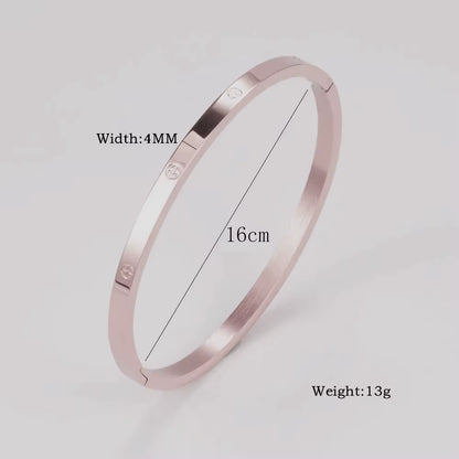 Stainless Steel Cuff Bracelets Bangles for Women Fashion Jewelry Charm Jewelry Accessories Crystal Bracelet Love